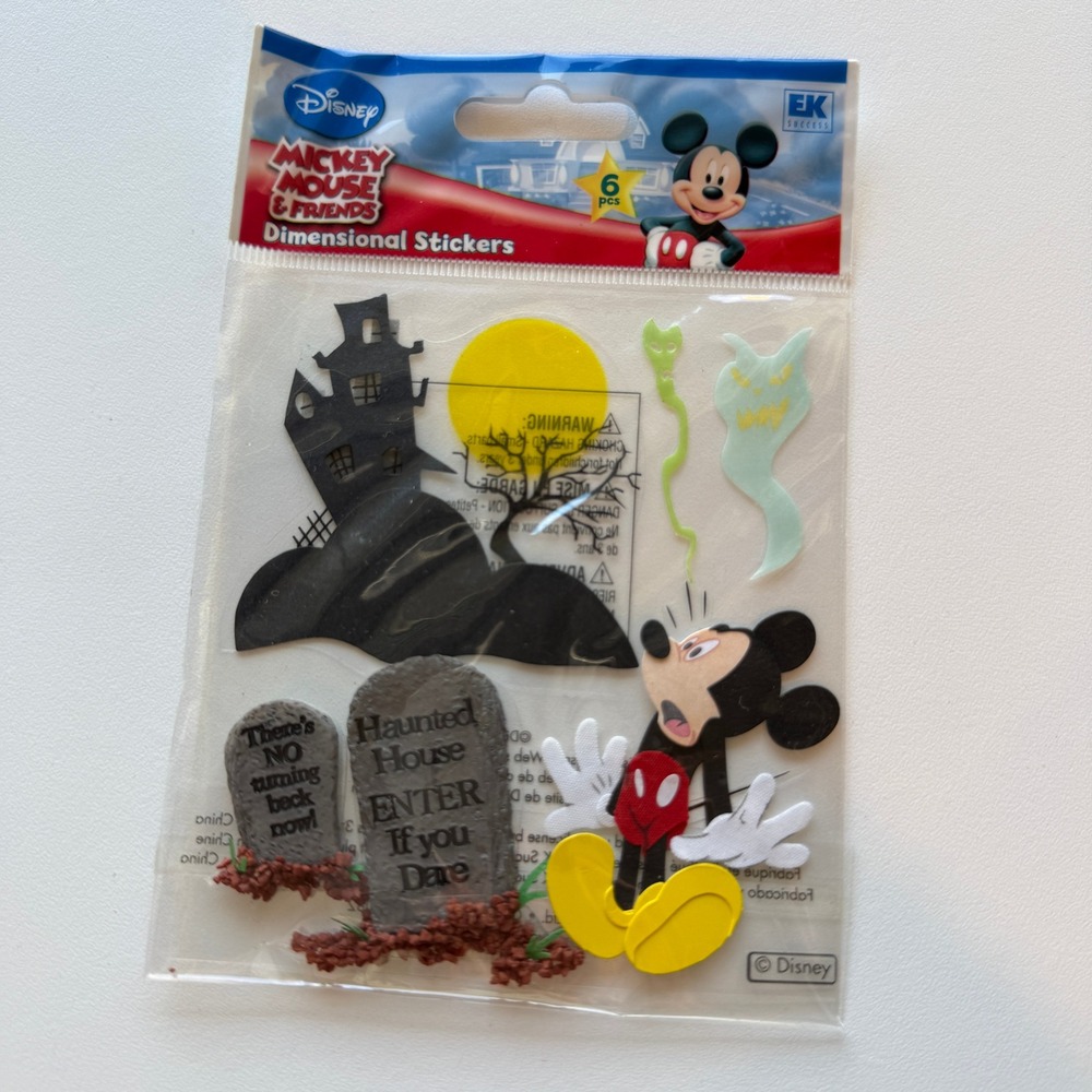Disney Mickey Mouse Halloween Haunted House Dimensional Stickers EK Success 6pc